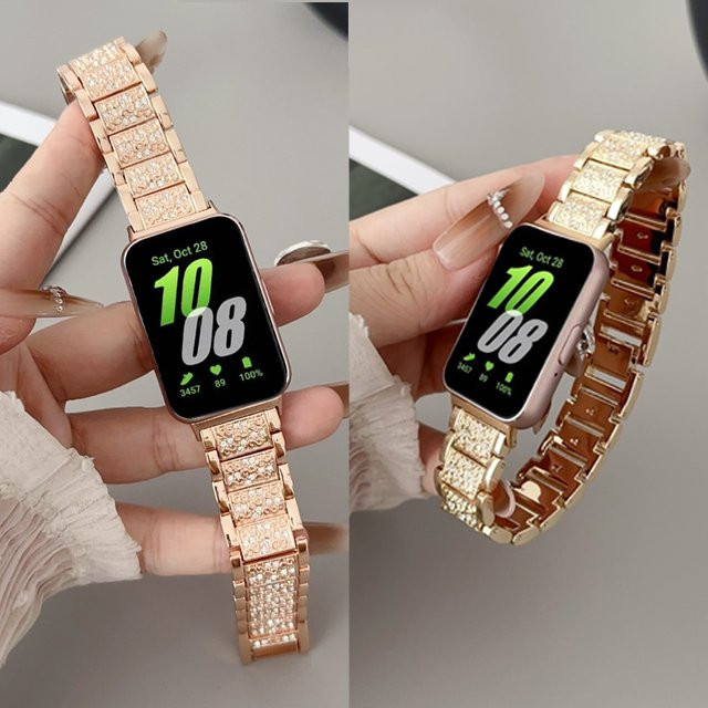 Uhrenarmband Edelstahl, Diamant, Damen, für Samsung Galaxy Fit 3 - Bild 1
