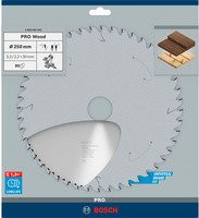 Bosch PRO Wood Kreissägeblatt für Kapp- und Gehrungssägen, Ø 250 mm, 80 Zähne, Carbide Tipped, Silber - Bild 2
