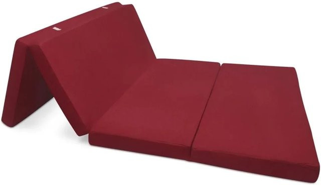 Beautissu Comfort Klappmatratze Dunkelrot B/T/H: 195 x 120 x 7 cm - Bild 1