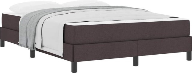 vidaXL Boxspringbett mit Matratze und Taschenfederkern in Braun, B/T/H: 140 x 190 x 45 cm - Bild 1