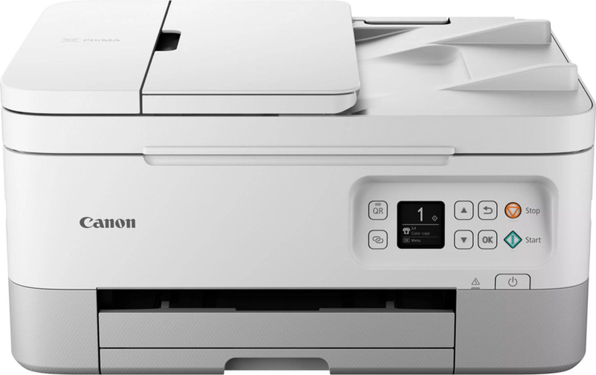 Canon PIXMA TS7451i 3-in-1 WLAN-Farb-Multifunktionssystem, Tintenstrahldrucker in Weiß mit Farbdruck und Farbkopierfunktion, 4800 x 1200 DPI, A4 - Bild 1