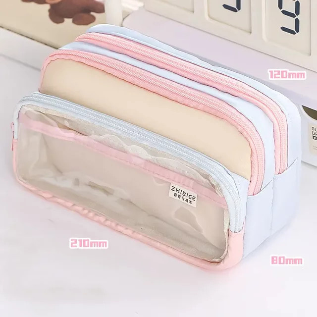 Kawaii Federmäppchen in Pink mit großer Kapazität als niedliche koreanische Stifteetasche und Schreibtisch-Organizer für deinen Schulbedarf - Bild 1