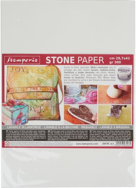Stamperia Steinpapier DIN A3 in Beige und Elfenbein - Bild 1