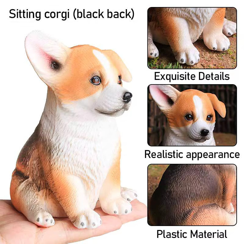 Oenux Corgi-Figur, Hundemodell, Tierfigur, Braun, Kunststoff - Bild 3