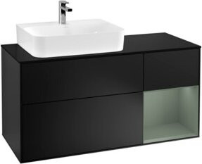 V&B Waschtischunterschrank Finion in Blau lackiert, Breite: 120 cm, Tiefe: 50,1 cm, Höhe: 50,1 cm - Bild 1