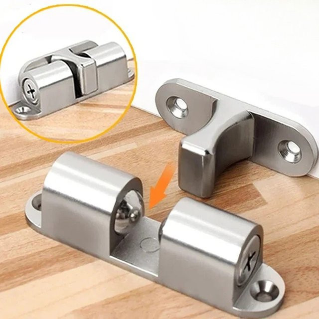 Möbeltür-Ballverschluss aus Messing mit Doppelrollen und einstellbarer Spannung, 50 mm - Bild 1