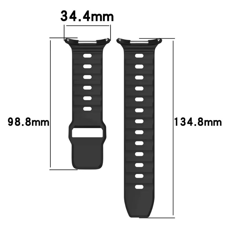 Correa Uhrenarmband Silikon, Schwarz, Samsung Galaxy Watch 2025 Ultra 47 mm - Bild 2