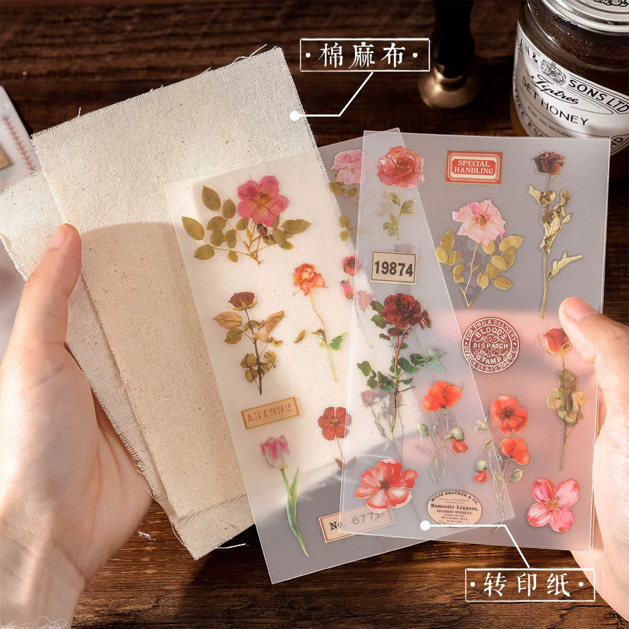 Hobbisland Blumen-Aufkleber-Set mit Rosen und Sonnenblumen in Multicolour für Journaling und Scrapbooking - Bild 4