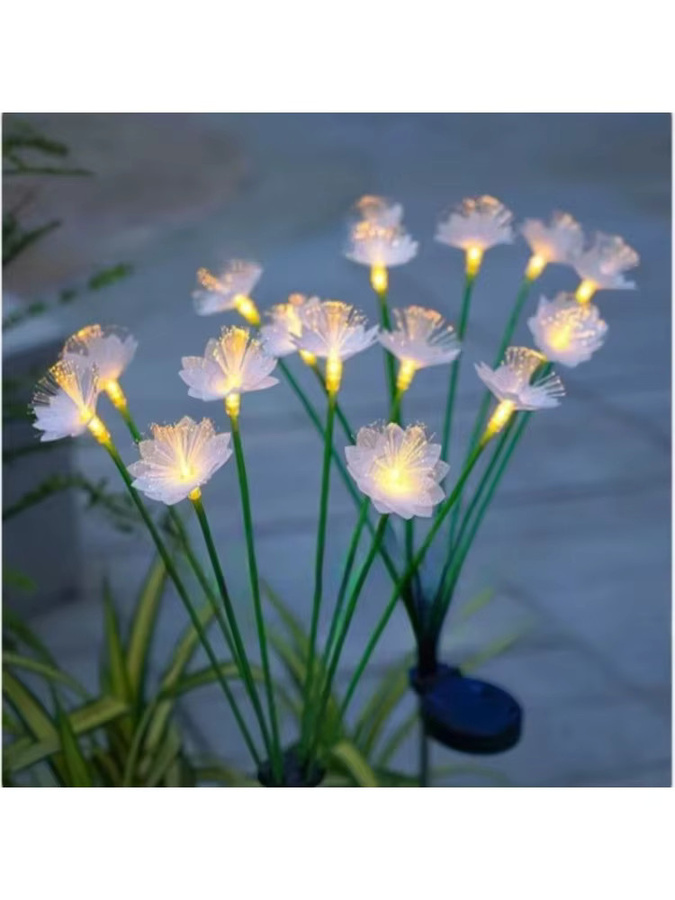 OKAL RED EAST Solar Schmetterling Fiber Optic LED Gartenleuchte mit Blumen für Outdoor Dekoration von Garten, Terrasse und Hof - Bild 4