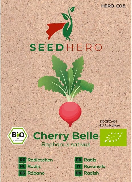 Seedhero BIO Radieschen Cherry Belle Gemüsesamen 7 g - Bild 1