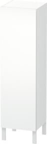 Duravit L-Cube Halbhochschrank Weiß Supermatt mit Glastür links, B/T/H: 40 x 36,3 x 132 cm - Bild 1