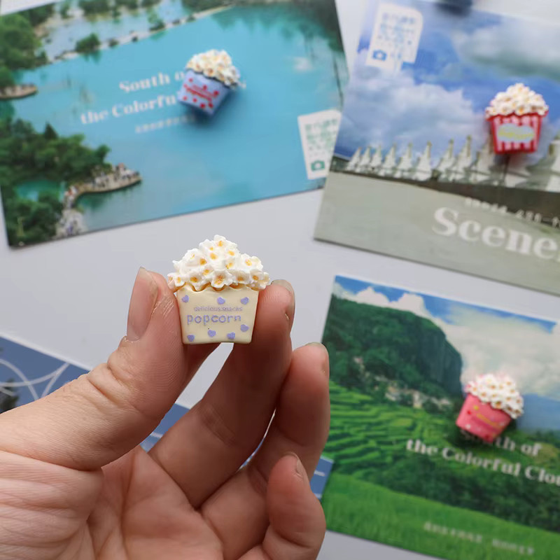 Mognot Popcorn Mini-Kühlschrankmagnete aus Harz in Bunt für Fotos und Notizen - Bild 2
