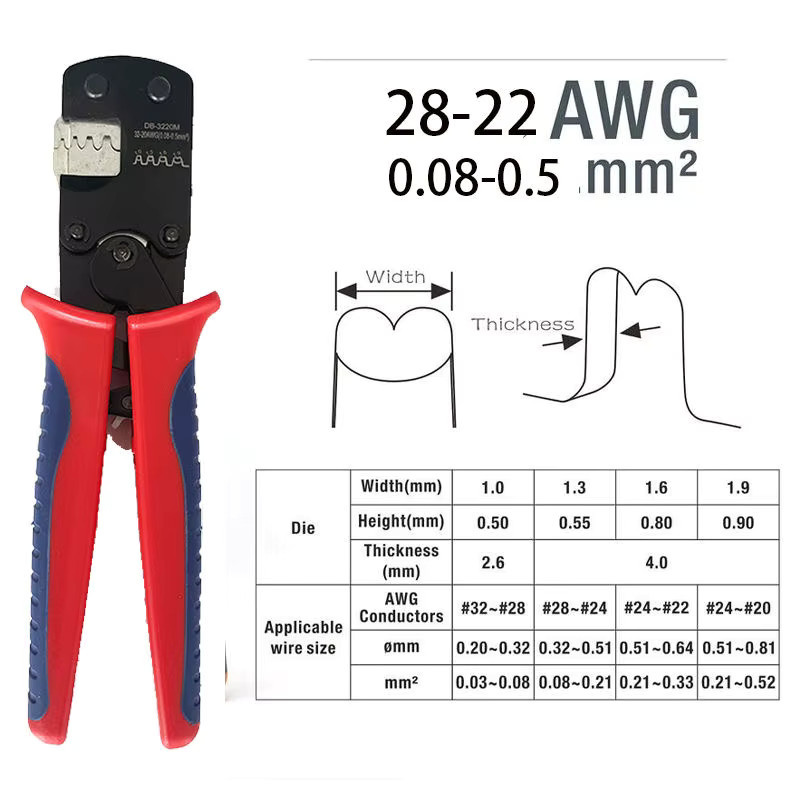 DuPont Crimpzange für JST XH2.54 PH2.0 SM2.5 ZH1.5 in Multicolour für 0,08-0,5mm² - Bild 2