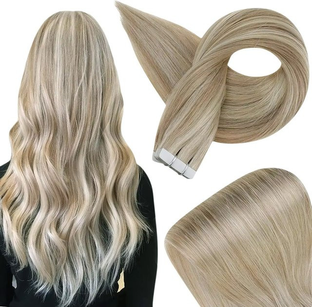 CC YOUNG Haarverlängerung, Remy-Haar, Aschblond, Platinblond, Damen - Bild 1