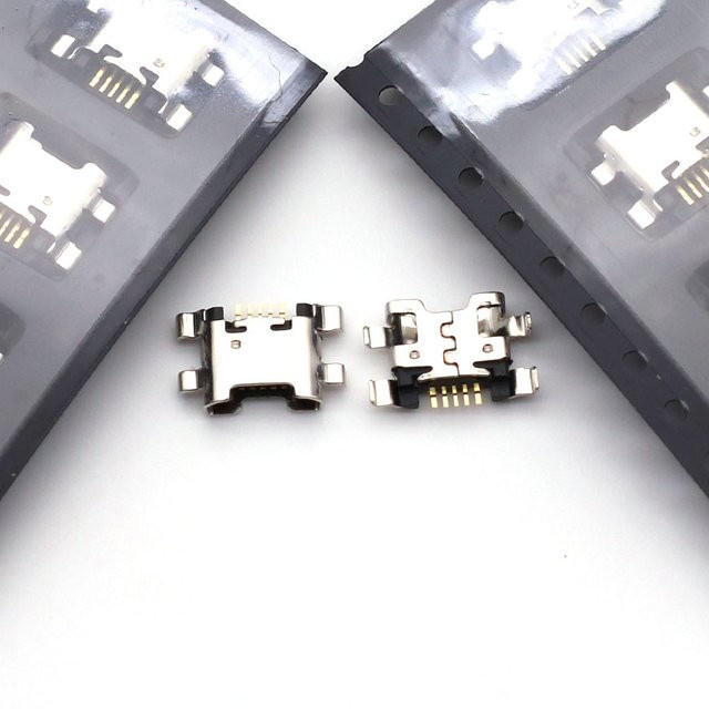 50 Stück Micro USB Ladegerät Stecker Dock Connector Lade Port Buchse in Silber für Huawei Y9, Y7, Y7 Pro, Y7 Prime, Y6S, Y6 Pro, Y6, Y6 Prime und Y5 2019 - Bild 1