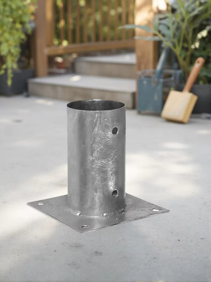 Schirmständer Feueranker von DOMAX aus verzinktem Stahl in Silber, B/T/H: 150 x 150 x 2 mm - Bild 2