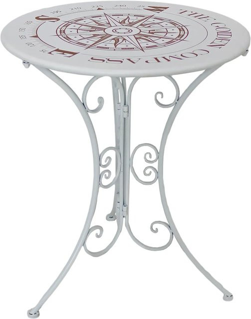 Garden Pleasure Gartentisch BAYO Rund Weiß Durchmesser: 60 cm - Bild 1