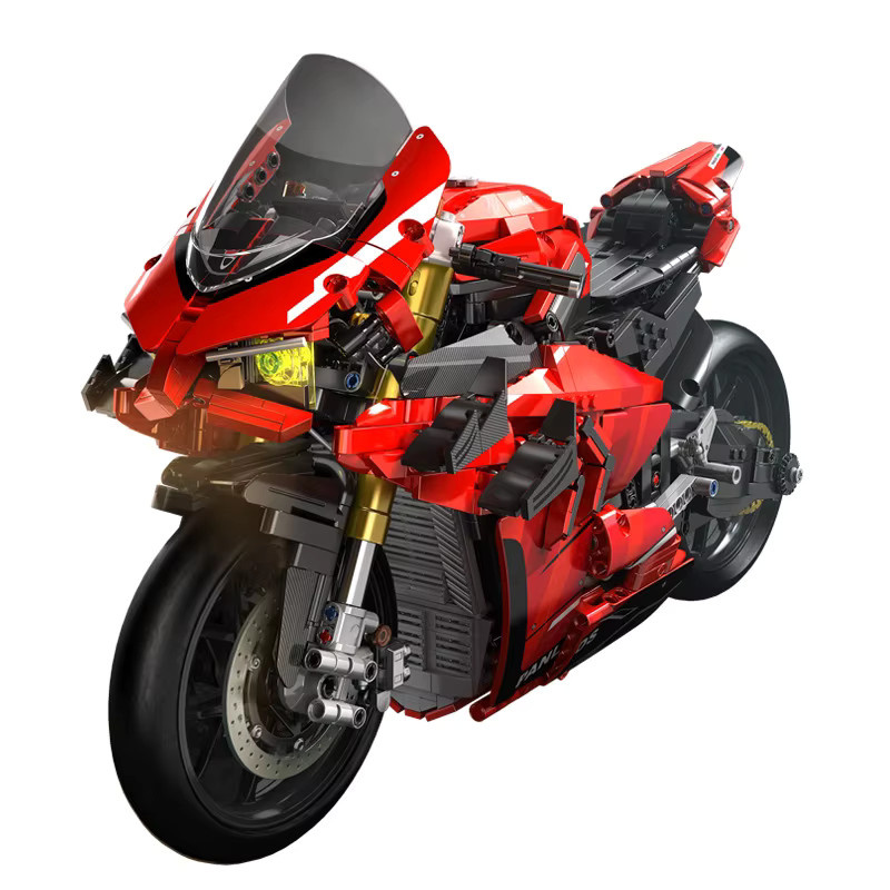 Xturboman Italien Motorrad Panigale V4S, Kraftfahrzeug Modell, Maßstab 1:5, mit Licht - Bild 3