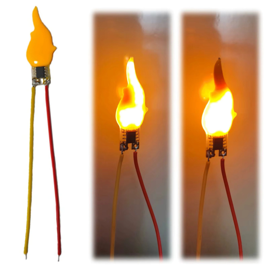 KISUFU LED-Flammen-Filament-Kerzen mit warmweißem Licht 2200K, Orange, USB und Batteriekasten, Vintage Edison-Glühbirnen-Zubehör für Party und Deko - Bild 4