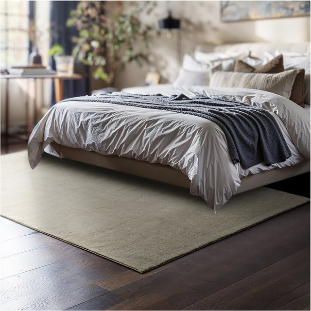 tectake Kurzflorteppich Soft Zone Sand, B/T/H: 120 x 170 x 1,50 cm - Bild 1