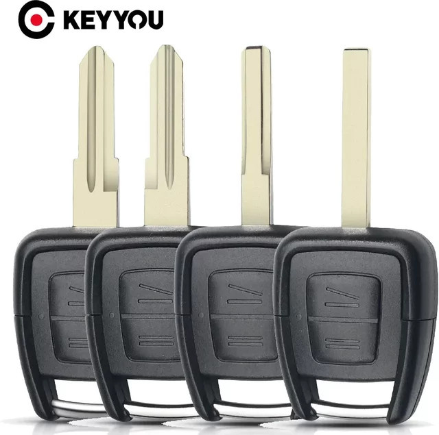 Keyyou Ersatzschlüssel Etui für Vauxhall Opel Vectra Astra Zafira Omega J Insignia G MK4, 2 Stück, Schwarz - Bild 1