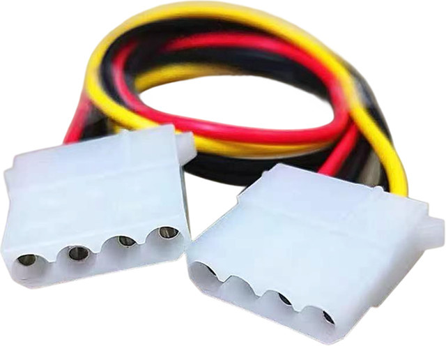 OULLX IDE 4Pin Molex Stromkabel Adapter zur Verlängerung von 4Pin Buchse auf 4Pin Buchse für PC Festplatten und optische Laufwerke, Multicolor - Bild 1