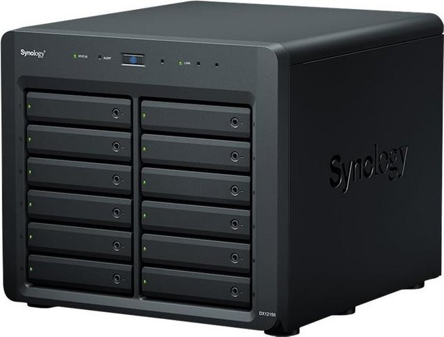 Synology DX1215II Festplatten-Array mit 12 Schächten SATA-600 in Schwarz - Bild 1