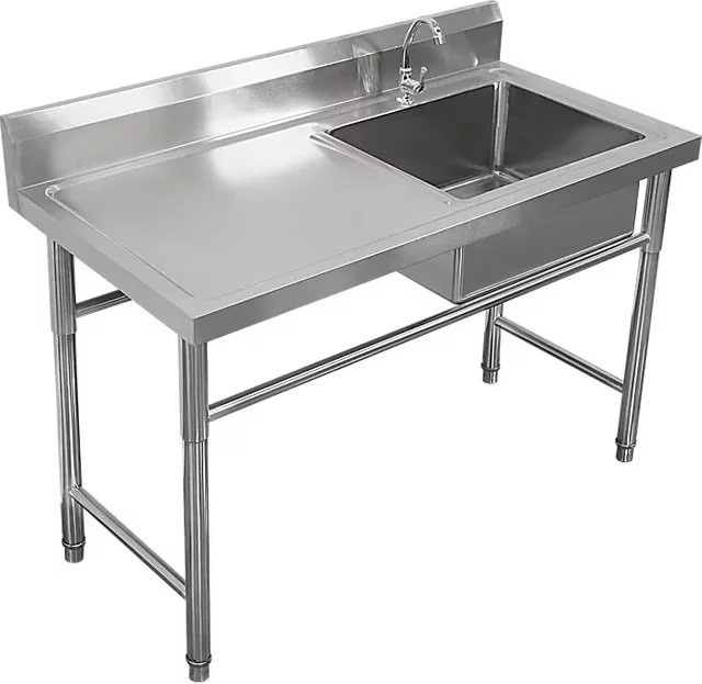 YunlinLi Edelstahl Spülbecken mit Gestell für die Küche in Silber - Bild 1