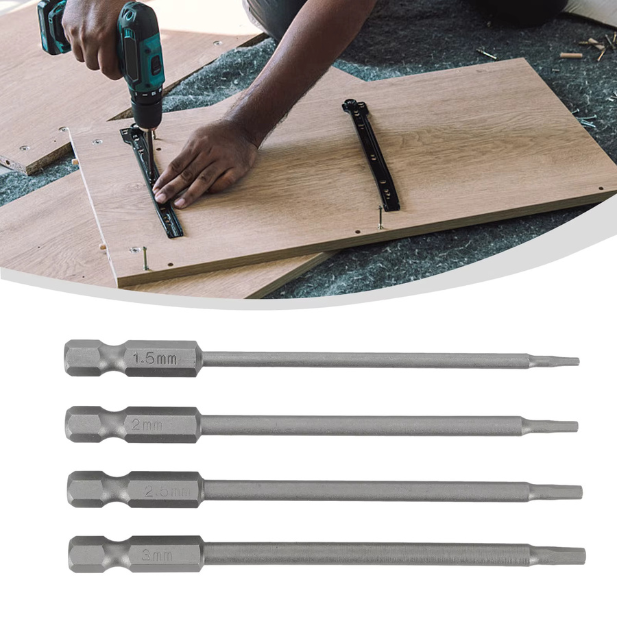 Vibratite Magnetkopfschraubendreher Set mit Sechskantschaft und Verlängerungsstange, 4 Stück, Durchmesser: 1,5 mm, 2,0 mm, 2,5 mm und 3,0 mm - Bild 3