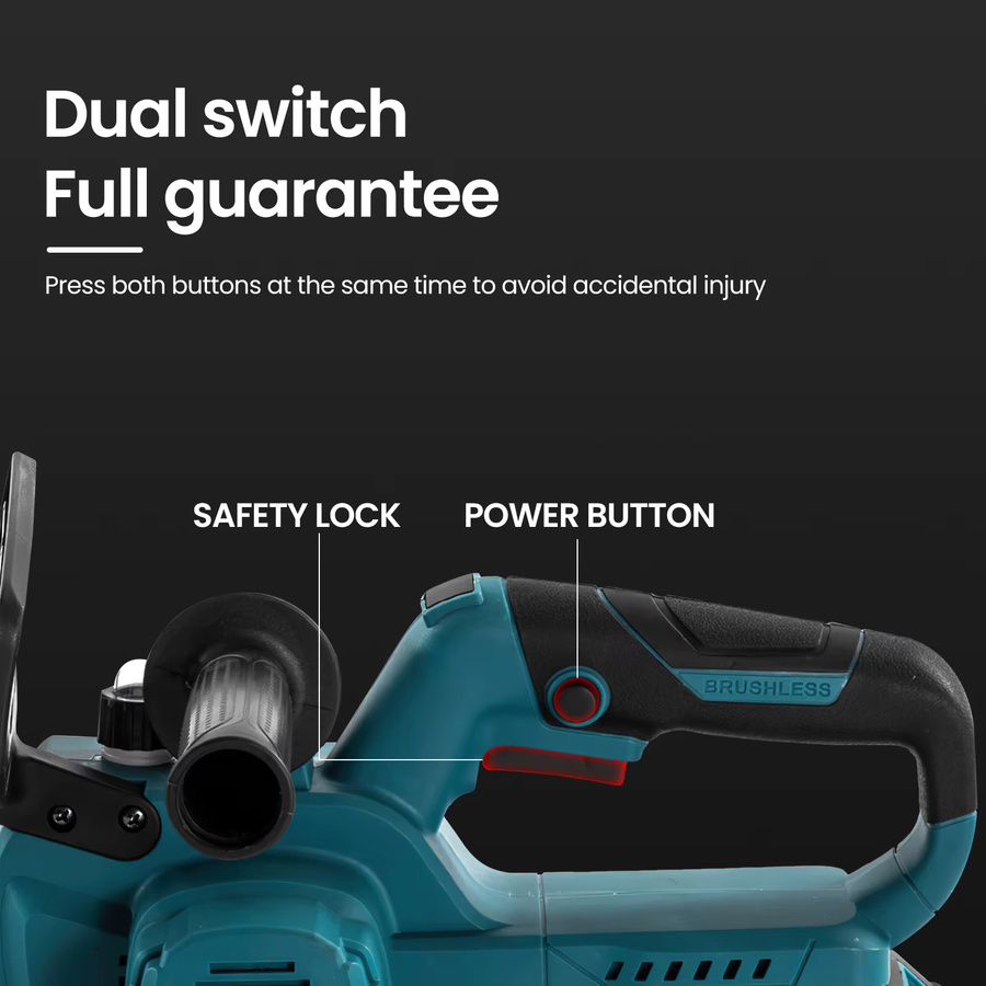 Makita 12-Zoll Akku-Elektrokettensäge mit 1500 W bürstenlosem Motor in Blau für Makita 18 V Akkus - Bild 4