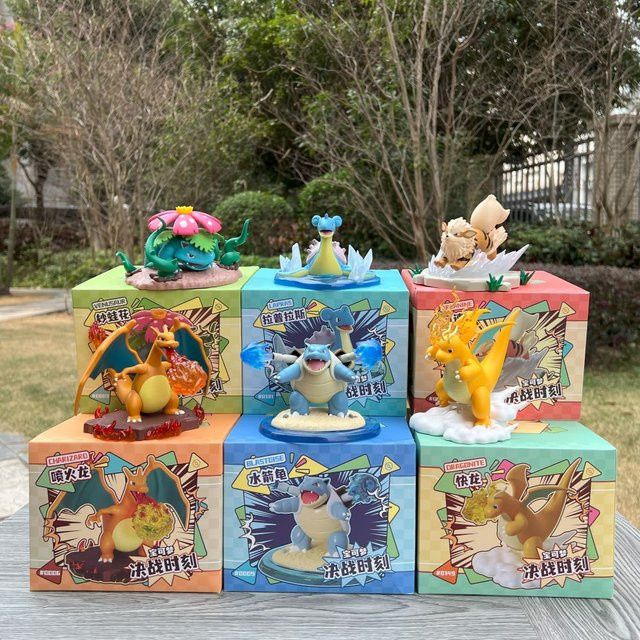Pokemon Anime Figuren Set aus PVC in Multicolor mit Venusaur, Dragonite, Lapras, Blastoise, Charizard und Arcanine - Bild 1