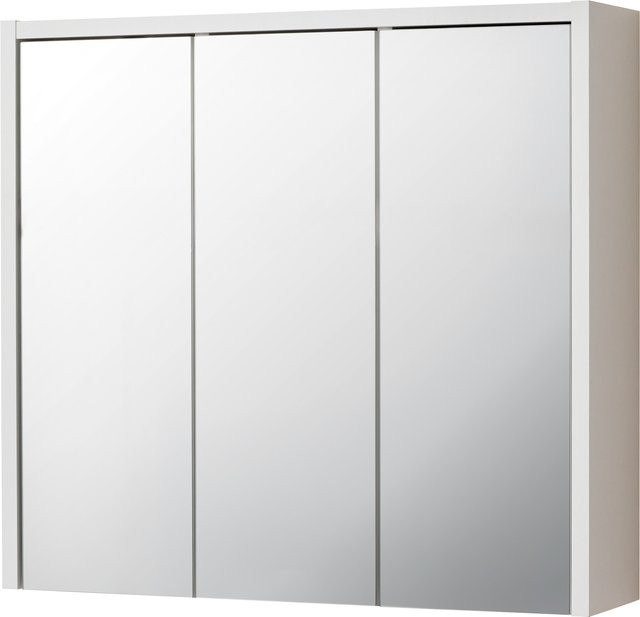 LIVARNO Spiegelschrank Boston in Weiß mit Glastüren und Regalböden, B/T/H: 60 x 16,2 x 65 cm - Bild 1