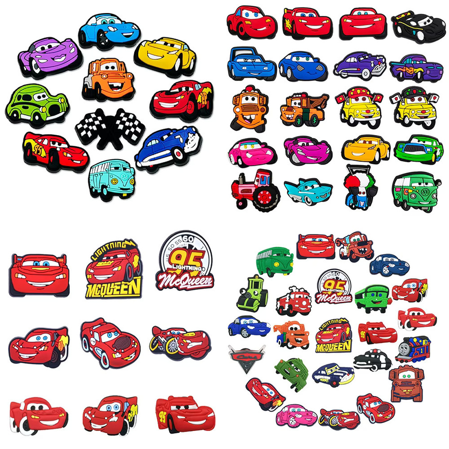 Potdemiel Schuh-Charms, Cartoon Auto-Serie, PVC - Bild 2