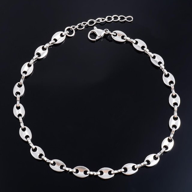 Armband Kaffeebohnen, Edelstahl, Silber, Damen, 16cm - Bild 1