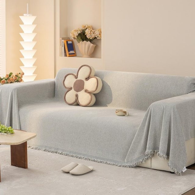 Universal Rutschfeste Sofadecke aus Chenille in verschiedenen Farben, B/B: 180 x 130 cm - Bild 1
