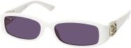 Gucci GG 1661S Sonnenbrille, Vollrand, rechteckig, Kunststoff, weiß, grau, Damen - Bild 1