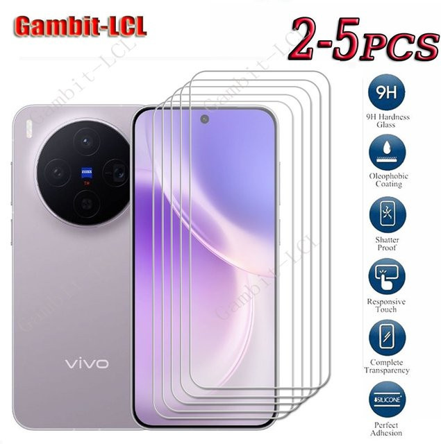 Gehärtetes Glas Display Schutzfolie für Vivo X300 Pro, 9H HD Schutzglas, transparent - Bild 1
