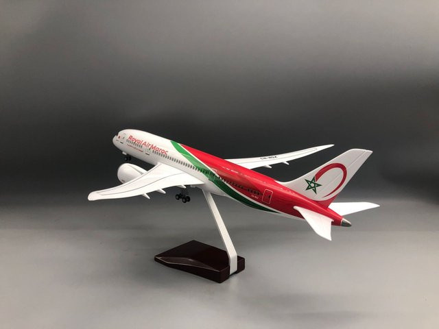 ZOCO 787 Flugzeugmodell Royal Air Maroc, Maßstab 1:130, mit Ständer und Rädern, für Erwachsene - Bild 1