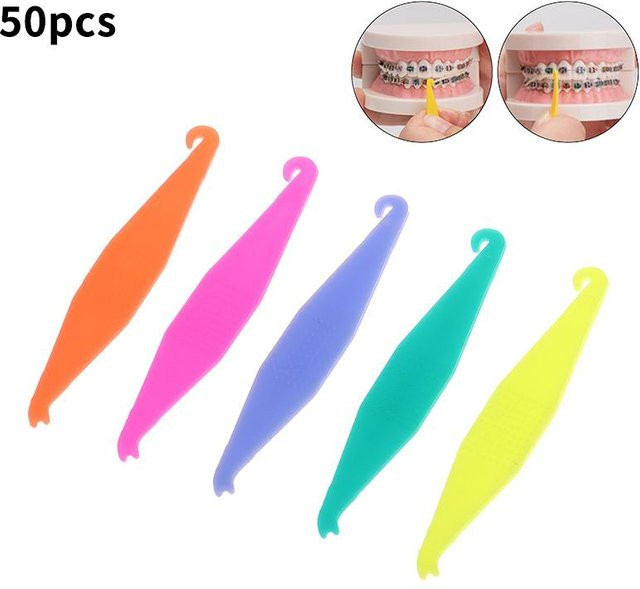 50 Stück Gemischte Farbe Dental Kieferorthopädische Einweg Elastomere Ligatur - Bild 1