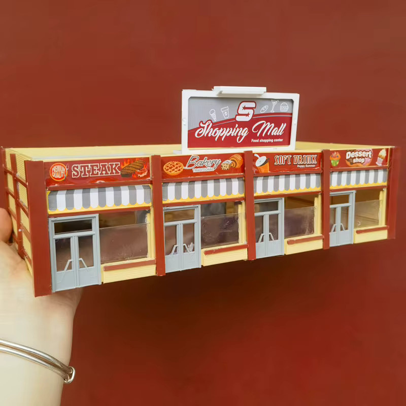 FunTrying Einkaufszentrum Supermarkt Modell, 1:87 (Spur H0), Kunststoff - Bild 2