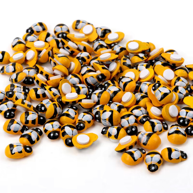 Mixed Bee selbstklebende Bastel-Cabochons aus Resin für Scrapbooking und DIY-Projekte, 50 Stück, Durchmesser: 13 mm - Bild 1
