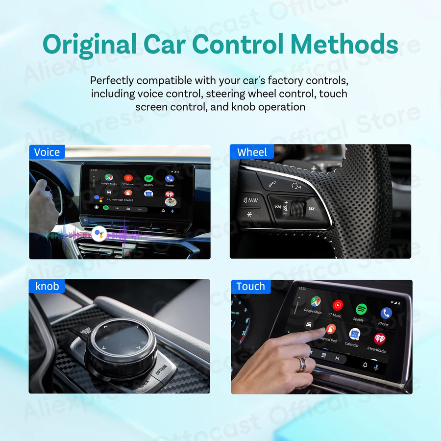 OTTOCAST Play2Video Pro Kabelloser CarPlay und Android Auto Adapter in Schwarz - Bild 4