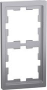 Merten Rahmen 2-fach D-Life System Design in Silber/Grau, glänzend, Schutzart IP20, B/H/T: 9,0 x 16,3 x 1,2 cm - Bild 1