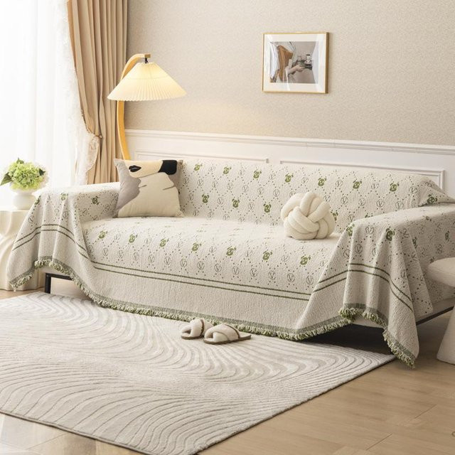 Universelle Sofa-Abdeckung mit floralem Design, verdickte Sofa-Decke aus Polyester, B/H: 180 x 130 cm - Bild 1