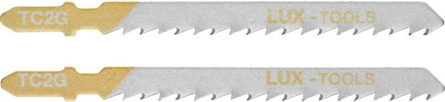 LUX-TOOLS Stichsägeblätter für Holz mit T-Schaft, HCS, Silber, 75 mm - Bild 1