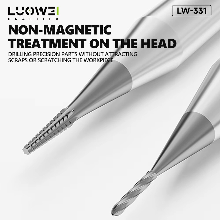 LUOWEI LW-331 Slip-Zahnbohrer-Set in Silber zum Entfernen defekter Schrauben für mobile Reparaturen und Bohrarbeiten - Bild 4