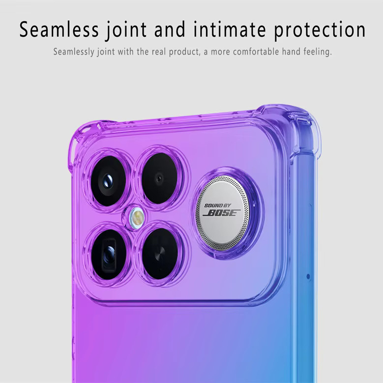 AtomBros Stoßfeste Gradient TPU Schutzhülle für Xiaomi Poco F8 Ultra und Poco F8 Pro in Transparent/Multicolor - Bild 3