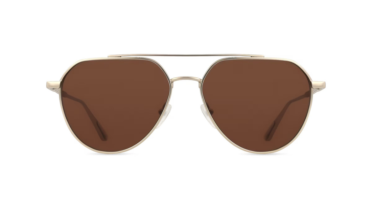 Calvin Klein CK24100S Sonnenbrille Pilot, Vollrand, Metall, Unisex, gold - Bild 1