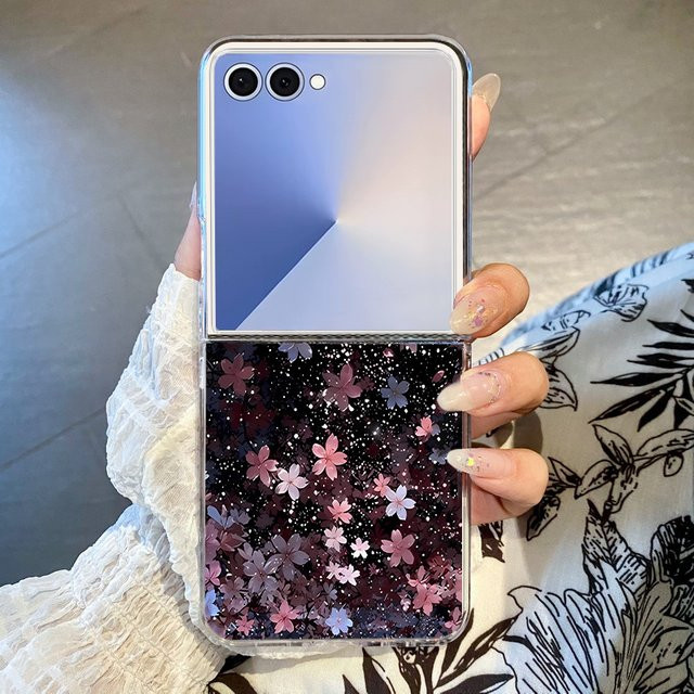 Kirschblüten-Handyhülle für Samsung Galaxy Z Flip7 Flip6 Flip5 Flip4 Flip3 aus hartem PC in Multicolour - Bild 1
