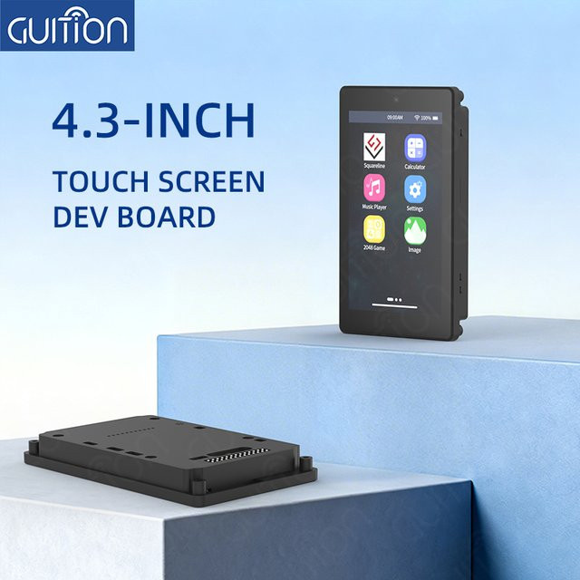 GUITION All-in-One ESP32-P4 / C6 Entwicklungskit mit 4,3 Zoll Touchscreen und Kamera in Schwarz für IoT und HMI Anwendungen - Bild 1
